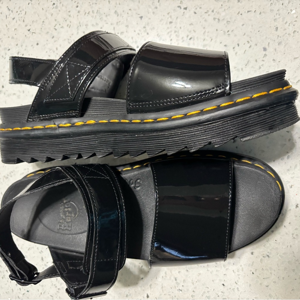 Doc Martens Voss Black Sandals - Picture 2 of 7